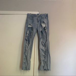 FashioNova ripped jeans